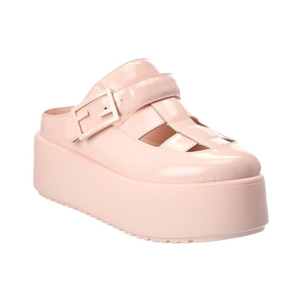 Fendi Sunshine Leather Sabot Mule, Pink